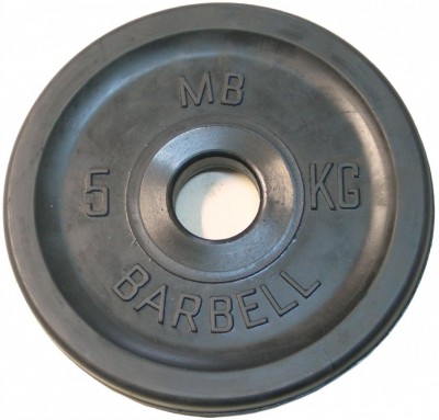 Диск обрезиненный Евро - Классик – 5 кг - черный MB-PltBE-5