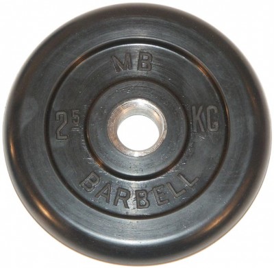 Диск для штанги – 2,5 кг – 25 мм – черный MB-PltB26-2,5