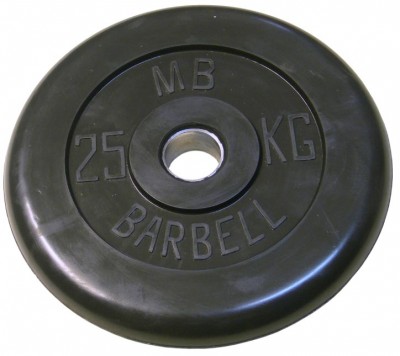 Диск для штанги – 25 кг – 25 мм – черный MB-PltB26-25