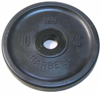 Диск обрезиненный Евро - Классик – 10 кг - черный MB-PltBE-10 в Хабаровске - «Спорт-М»