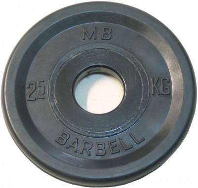 Диск обрезиненный Евро - Классик – 2,5 кг - черный MB-PltBE-2,5