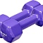 Гантель обрезиненная Bradex 4 кг, фиолетовые, 2 шт SF 1018 в Хабаровске - «Спорт-М»