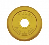 Диск обрезиненный 1,25 кг Антат, 26 мм, желтый