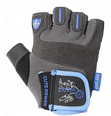 Перчатки для фитнеса женские ПС 2560 серо-голубые