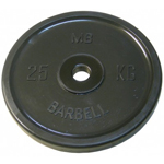 Диск обрезиненный Евро - Классик – 25 кг - черный MB-PltBE-25
