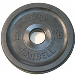 Диск обрезиненный Евро - Классик – 5 кг - черный MB-PltBE-5