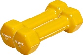 Гантель обрезиненная Bradex 1 кг, желтые, 2 шт SF 1014