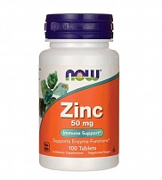 NOW Zinc Gluconate 50 mg 100 таб