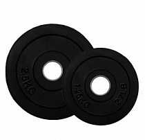 Диск для штанги каучуковый черный PROFI-FIT D-51, 1,5 кг