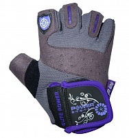 Перчатки для фитнеса женские ПС 2560 серо-фиолетовые
