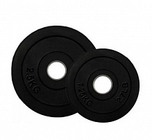 Диск для штанги каучуковый черный PROFI-FIT D-51, 2,5 кг