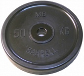 Диск обрезиненный Евро - Классик – 50 кг - черный MB-PltBE-50