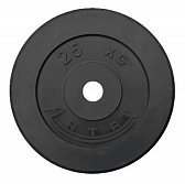 Диск обрезиненный 25 кг Антат, 26 мм, чёрный