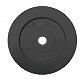 Диск обрезиненный 15 кг Антат, 26 мм, чёрный